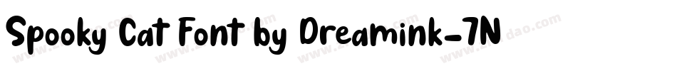 Spooky Cat Font by Dreamink-7NTypes字体转换
